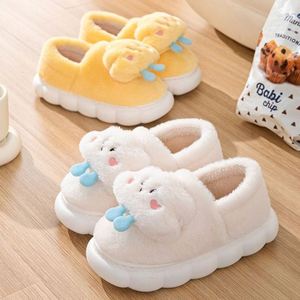 Nouvelles pantoufles en peluche nuage style dessin animé pour <span class=keywords><strong>femme</strong></span>, chaudes pour l'hiver, pour couple, à semelle épaisse, pour intérieur et extérieur - Product Image 3