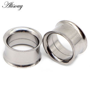 Alisouy Penyambung Telinga Berbahan Baja Anti Karat dengan Ulir Dalam, Model Double Flared Hollow, Perhiasan Pengembang Telinga - Product Image 3