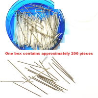 Lot de 200 épingles droites en acier inoxydable pour couture, éco-responsables, 35mm, 30mm, 25mm, accessoires de couture pour tailleur, artisanat et quilting