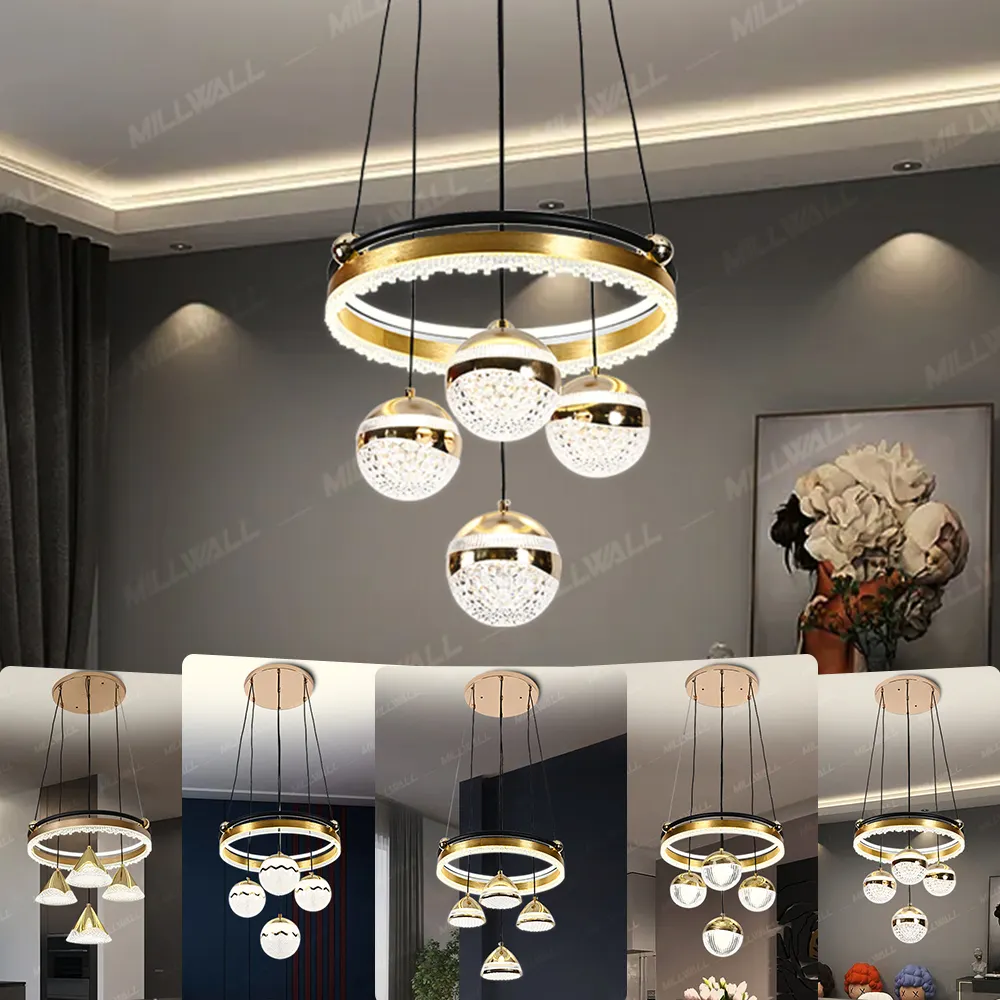 Indoor lighting led chandelier pendant light acrylic home decoration ceiling lamparas de techo