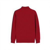 Herbst/Winter OEM & ODM Großhandel Maßgeschneiderte Modische Kaschmir-Polo-Pullover mit Knöpfen, Langen Ärmeln und Umlegekragen für Herren