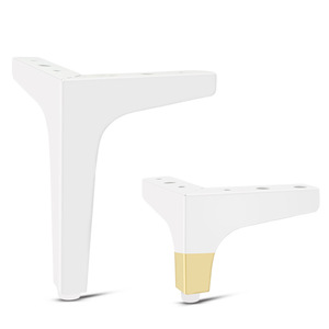 Patas Metálicas Blancas <span class=keywords><strong>de</strong></span> Tres Puntas para Muebles |   Soporte Moderno y Resistente para Sofá, Mueble <span class=keywords><strong>de</strong></span> TV y Mueble <span class=keywords><strong>de</strong></span> Baño |   Patas <span class=keywords><strong>de</strong></span> Fácil Instalación - Product Image 5