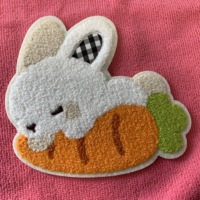 Patch brodé en chenille coloré avec logo mignon, broderie extérieure à repasser sur les vêtements, badge en chenille brodé pour les vêtements