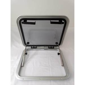 Couverture de trappe en aluminium, fenêtre de ventilation rectangulaire en acier et verre pour bateau, marine, camping-car, rénovation et amélioration - Product Image 2