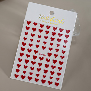 Pegatinas para <span class=keywords><strong>Uñas</strong></span> del Día <span class=keywords><strong>de</strong></span> San Valentín, 12 Estilos, Corazón Rojo, Tendencia INS, Graffiti, Adhesivos Decorativos para <span class=keywords><strong>Uñas</strong></span> - Product Image 5
