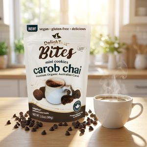 Sachet personnalisé imprimé pour snacks sains, sac refermable à fond plat pour biscuits végétaliens sans gluten biologiques à base de <span class=keywords><strong>caroube</strong></span>, pour le stockage en détail - Product Image 1