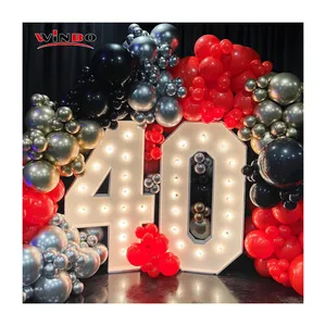 Manufacturer Customized Waterproof Giant Light Up Numbers Sign NO MOQ Led Light Up lights Marquee Letters
