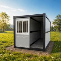 Maison conteneur modulaire pliable en acier léger durable pour l'hébergement de chantier mobile
