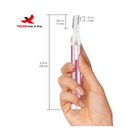 Tondeuse à sourcils électrique FENGFLY moderne en ABS avec lame arrondie – Peigne de précision rechargeable par USB pour l'épilation du visage