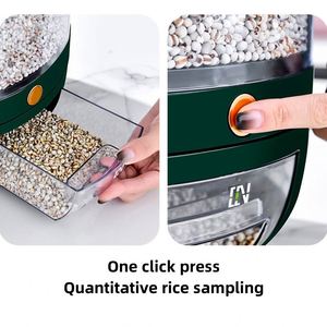 Divided Rotating Miscellaneous Grain Rice Storage <b>Box</b> Household Moisture-Proof Sealed Rice Storage <b>Box</b> - Product Image 3