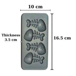 Moules à glaçons en forme d'arête de poisson, logo personnalisé, 100 % silicone de qualité alimentaire, sans BPA, démoulage facile, réutilisables, moule pour congélateur - Product Image 4