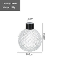 Bouteille d'aromathérapie vide en verre simple pour diffuseur de parfum, avec fleurs séchées en rotin, pour diffusion volatile