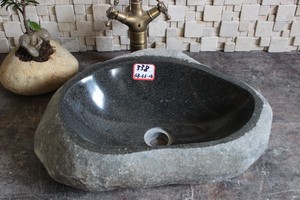 <span class=keywords><strong>Lavabo</strong></span> <span class=keywords><strong>en</strong></span> <span class=keywords><strong>pierre</strong></span> de rivière naturelle <span class=keywords><strong>noire</strong></span> à prix compétitif - Product Image 2