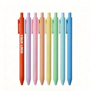 Stylo bille promotionnel en plastique le moins cher, personnalisable avec logo imprimé, plusieurs couleurs bonbon, stylo gel à clic - Product Image 1