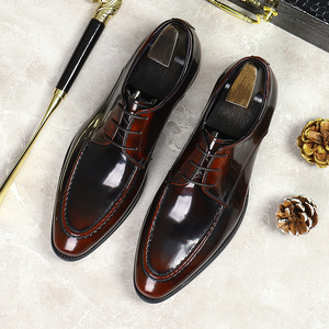 Chaussures Oxford décontractées britanniques de haute qualité en cuir véritable pour hommes, bout fermé, fabriquées à la main, style rétro intemporel - Product Image 1
