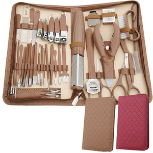 Ensemble de manucure professionnel 10 en 1, kit de coupe-ongles, outils de soin des pieds, acier inoxydable, boîte de toilettage pour femmes, 42 pièces, voyage, maison - Product Image 1