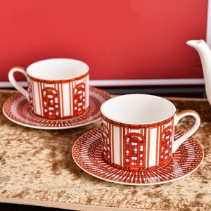 Hot Selling French Style Light Luxury Palace Style Porcelain Eco-Friendly Portable Hotel Dinnerware <b>Tea</b> <b>Set</b> for Cafe Use - Product Image 6