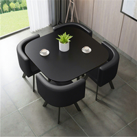 Table de salle à manger moderne et abordable avec 4 chaises, vente en gros, mobilier de restaurant et de maison, table avec effet marbre