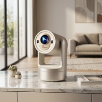 Proyector Android 4K Portátil Inteligente Mini con Batería 200 Lúmenes WiFi BT 720P Proyector de Cine para Exteriores