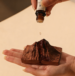 Diffuseur d'aromathérapie en forme de <span class=keywords><strong>montagne</strong></span> en bois massif sans feu - Product Image 4