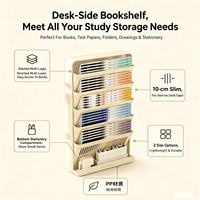 Étagère de bureau fine multi-niveaux Hot-Pick pour livres, documents, cahiers – Organisateur pour la maison, le bureau, l'étude et la chambre