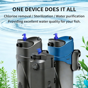 Pompe d'aquarium submersible 3-en-1 avec lumière UV, filtration, oxygénation, aération, circulation de l'eau, filtre intégré pour aquarium - Product Image 3
