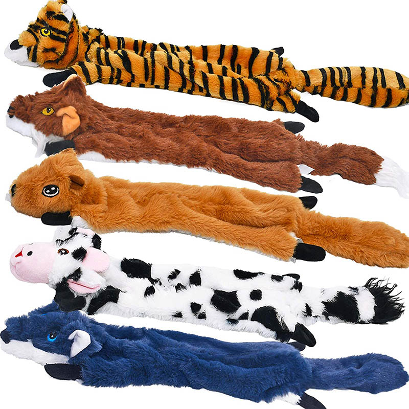 hot selling pet toys crinkle no stuffing animals dog plush toy for dogs squeaky toy