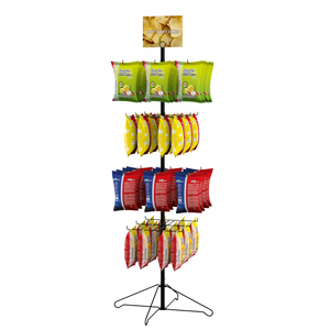 Bán lẻ kẹo Giá Quay <span class=keywords><strong>Rack</strong></span> hiển thị cho Snack Snack treo <span class=keywords><strong>Rack</strong></span> hiển thị 4 Tier điều chỉnh chiều cao kẹo hiển thị treo <span class=keywords><strong>PEG</strong></span> - Product Image 1