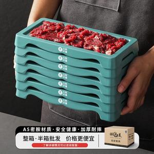 Plateaux de service en mélamine Keboya, empilables, rectangulaires, pour plats chauds, viande grillée, accompagnements de bœuf, couleur unie - Product Image 3