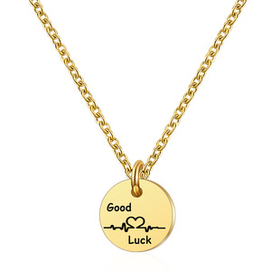 Collar con Colgante de Cupido de Buena Suerte, Chapado en Oro de 18K, Cadena Redonda de Acero Inoxidable, Joyería para Uso Diario, Regalo - Product Image 4