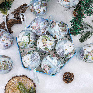 Adornos Navideños de Espuma con Diseño de Casa de Nieve y Árbol, Estilo Moderno, Lindos y Animados, Modelo 75-012L - Product Image 2