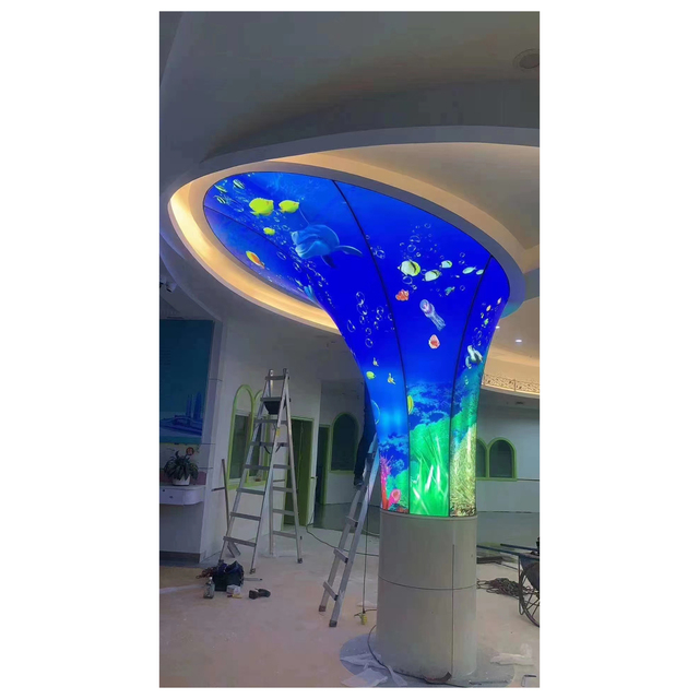 Shenzhen Mosaic Flashing 4s UV Soft Film RGBW Ceiling Dynamic Light Box Rectangle for Large Shopping Mall Advertising Electronic