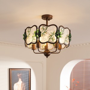Lámpara de Techo Estilo Zen de la Dinastía Song, 5/8 Cabezas, Luz LED, Forma Redonda, Decoración para el Hogar, Dormitorio, Sala de Estar, Comedor - Product Image 1