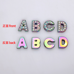 8Mm Cầu Vồng Rhinestone Trượt Charms Thư Cho Trang Sức Làm Phụ Nữ Vòng Đeo Tay Bảng Chữ Cái A-Z Vật Nuôi Cổ Áo Vòng Cổ Tự Làm Phụ Kiện - Product Image 4