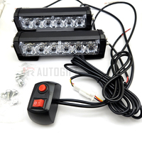 Blitzlicht mit 4 oder 6 LEDs, Auto-Warnleuchte, Notfall-Blinklicht, Signallampe, LED-Rundumleuchte 12V-24V für PKW, LKW, SUV