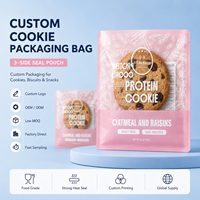 Bolsas de Galletas Transparentes Pequeñas con Sellado Térmico, Impresión Personalizada, Laminadas, Reutilizables, de Grado Alimenticio, Empaque Individual para Galletas