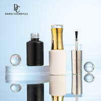 Flacon de vernis à ongles vide de luxe personnalisé de 14 ml, blanc et noir, unique, avec pinceau