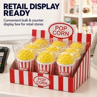 Jouet sensoriel anti-stress souple à remontée lente en forme de pop-corn, mini-collation de cinéma à presser, décoration de bureau
