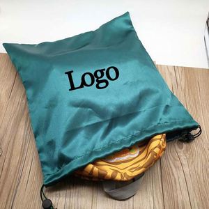 Pochette en satin personnalisée avec cordon de serrage pour l'emballage de sous-vêtements et de chaussures, vente directe d'usine pour un usage cadeau - Product Image 2