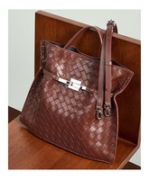 Sac à main en cuir tressé véritable Lumeaux pour femme, fournisseur OEM ODM, sac bandoulière avec fermoir rotatif, logo personnalisé, vente en gros