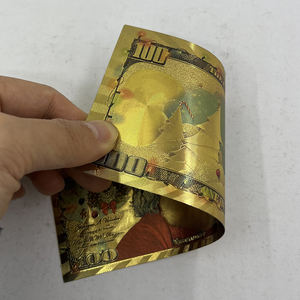Spedizione veloce sposa natale noi 100 dollari banconote in polimero banconota placcata in lamina d'oro - Product Image 4