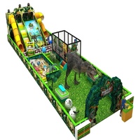 Perlengkapan Playground Indoor Kastil Nakal Anak-Anak Warna-Warni Seri Hutan Hijau Aluminium dengan Mainan Panda