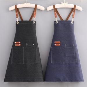 Bán Buôn Biểu Tượng Tùy Chỉnh Nhà Hàng Thanh Cửa Hàng Quán Cà phê Làm Sạch Đầu Bếp Nhà Bếp Denim Tạp dề Với <span class=keywords><strong>Pocket</strong></span> Cho Nam Giới Phụ Nữ - Product Image 5