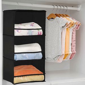 New Arrival <b>Collapsible</b> Hanging Closet Shelves Durable Hanging Organizer for Closet and Rv 3 Shelf Hanging Closet Organizer - Product Image 5