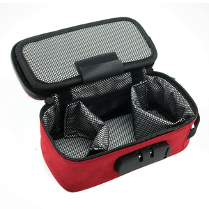 Custodia con Logo personalizzato da viaggio in carbonio foderato per uso olfatto borsa leggera e custodia per odore con serratura a combinazione casi speciali - Product Image 1