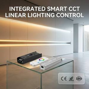 Kit Contrôleur Intelligent RF Tactile pour Bande <span class=keywords><strong>LED</strong></span> CCT - Récepteur Double Blanc Dimmable 20A - Alimentation Mince Haute Puissance - Applique Murale - <span class=keywords><strong>LED</strong></span> - Product Image 1