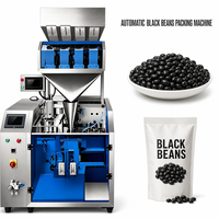 Machine d'emballage de sachets pré-remplis pour haricots noirs, efficace et stable, avec prise en charge du remplissage sous vide et d'azote, personnalisation des sacs