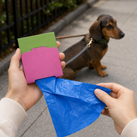 Sacs à déjections canines de poche pour les voyages et les promenades en extérieur, sacs à déchets pour animaux de compagnie compostables, vente en gros personnalisée, certifiés BPI