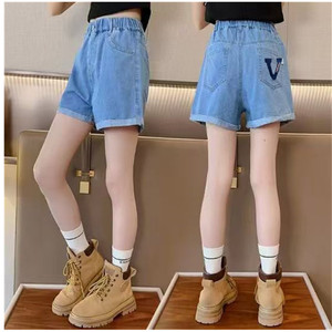 Abbigliamento all'Ingrosso per Bambine 2-10 Anni, <span class=keywords><strong>Pantaloncini</strong></span> Estivi in Denim Casual per Bambine, Shorts in Cotone con Elastico in Vita - Product Image 6