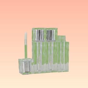 Hot Sell Factory Direct <b>Sales</b> Stock 3ml Capacity Transparent Square Wavy Pattern Lip Gloss Tubes - Product Image 3